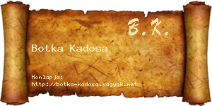 Botka Kadosa névjegykártya